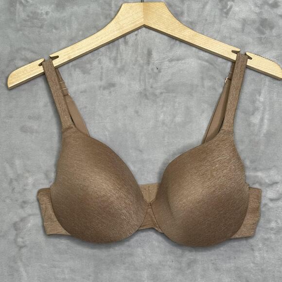 Cacique Bra Womens 34DD Brown Lightly Lined T-Shirt Underwire Adjustable Straps - Picture 1 of 6